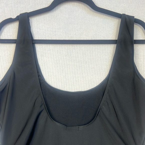 Boohoo Plus NWT Basic Scoop Neck One Piece Swimsuit Black Women’s Size 16 - Picture 8 of 11